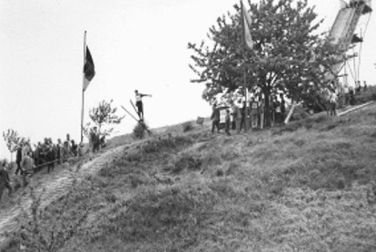 Historische Aufnahme der Mattenschanze im Tannengrund